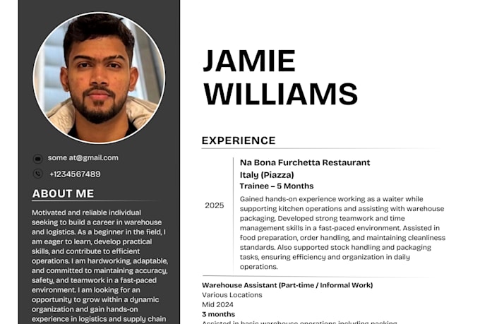create a professional ats friendly resume and cover later